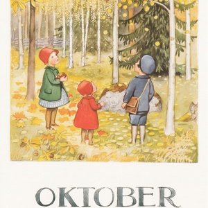 Collection months by elsa beskow - october